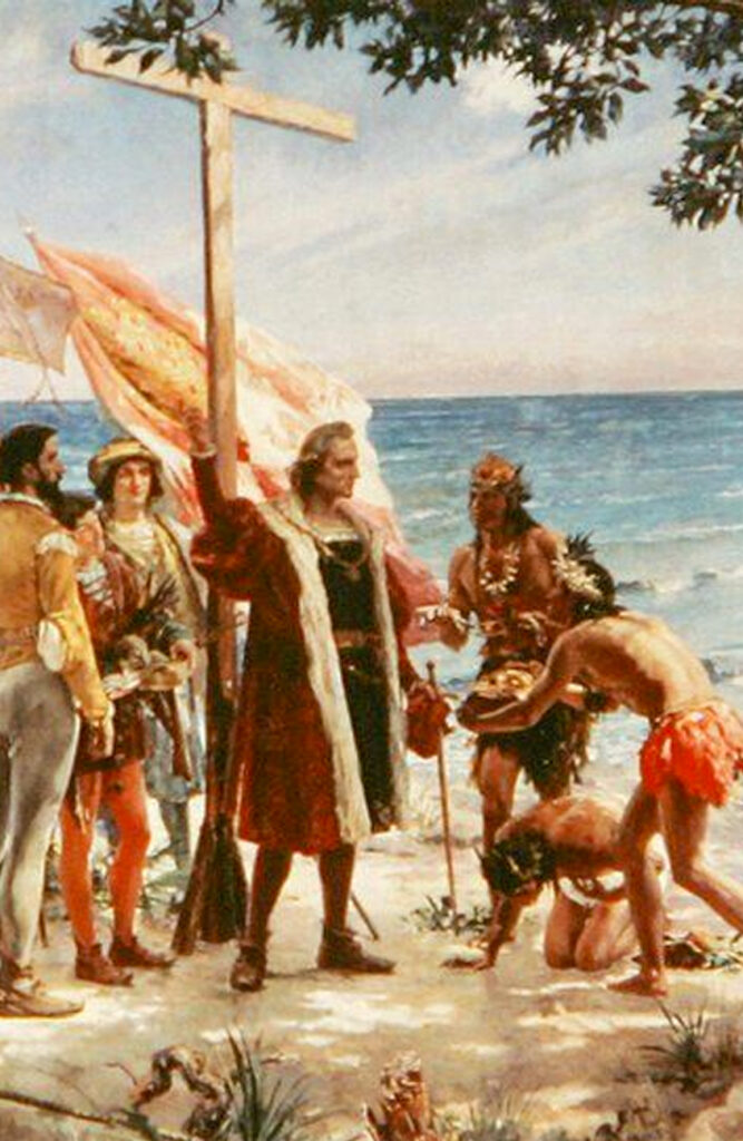 Christopher Columbus arrived in Hispaniola
