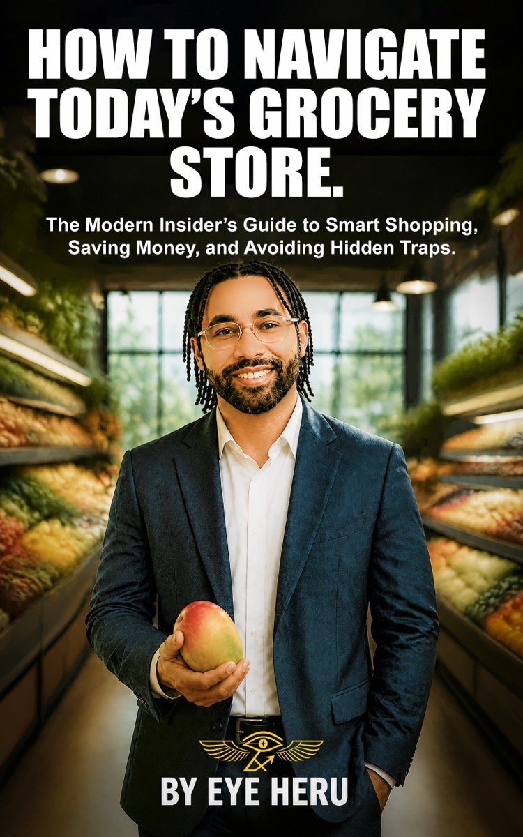 How to Navigate Today’s Grocery Store, book cover, by Eye Heru